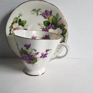 Floral Porcelain Teacup and Saucer Set